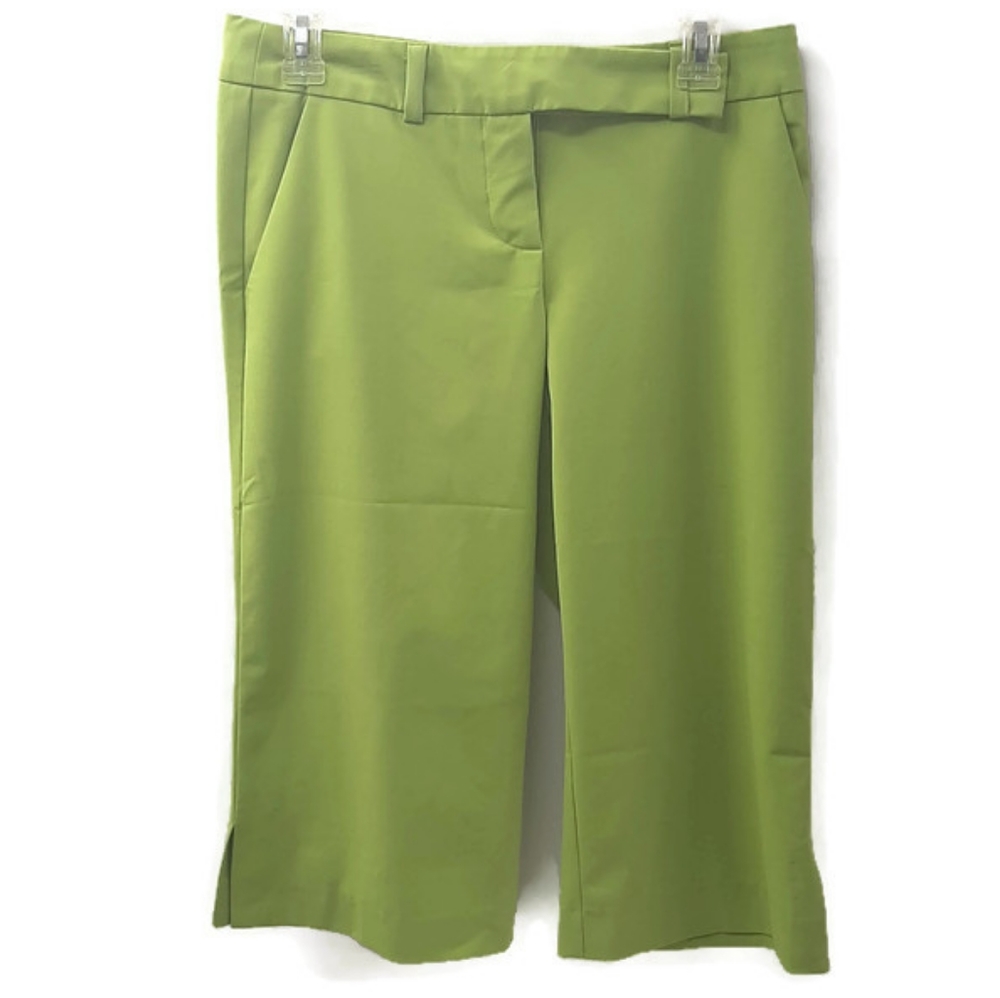 Trina Turk Lime Green Clam Diggers sz 2
